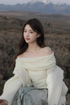 SWAYING/KNIT Water Soluble Wool Lapel SW22AW1T14 White PS50